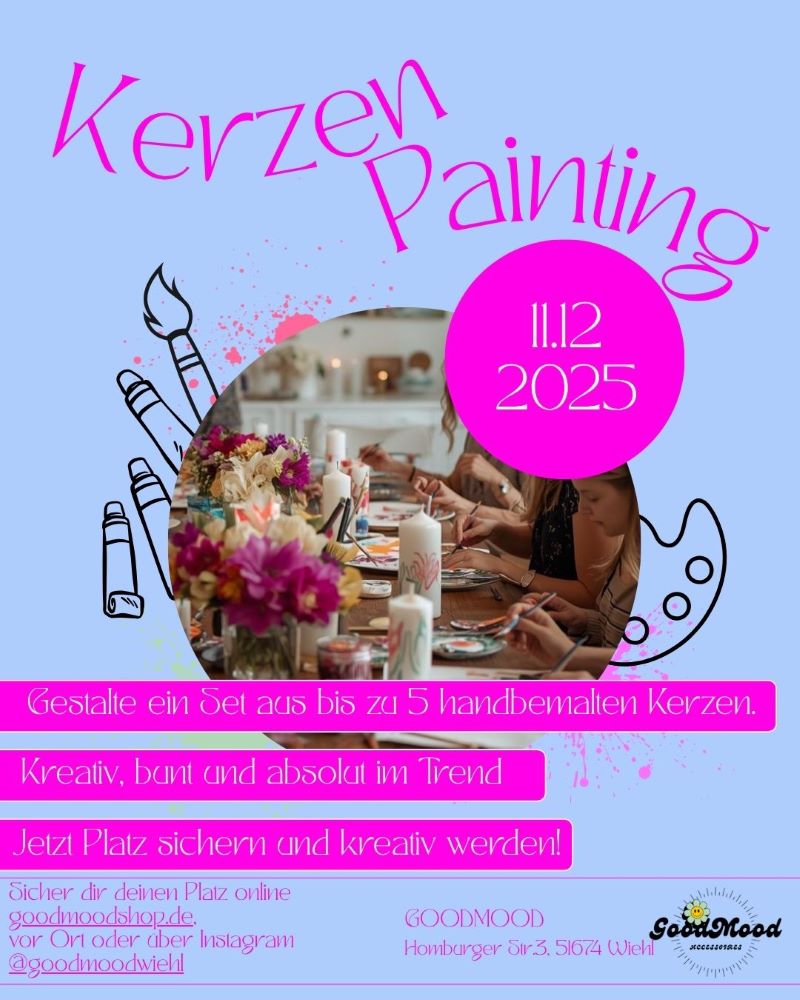 Workshop Kerzen Painting bei GoodMood