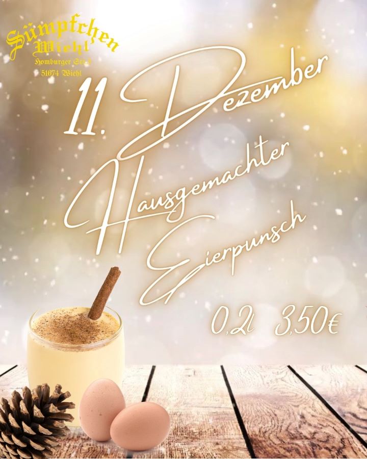 Hausgemachten Eierpunsch im Sümpfchen