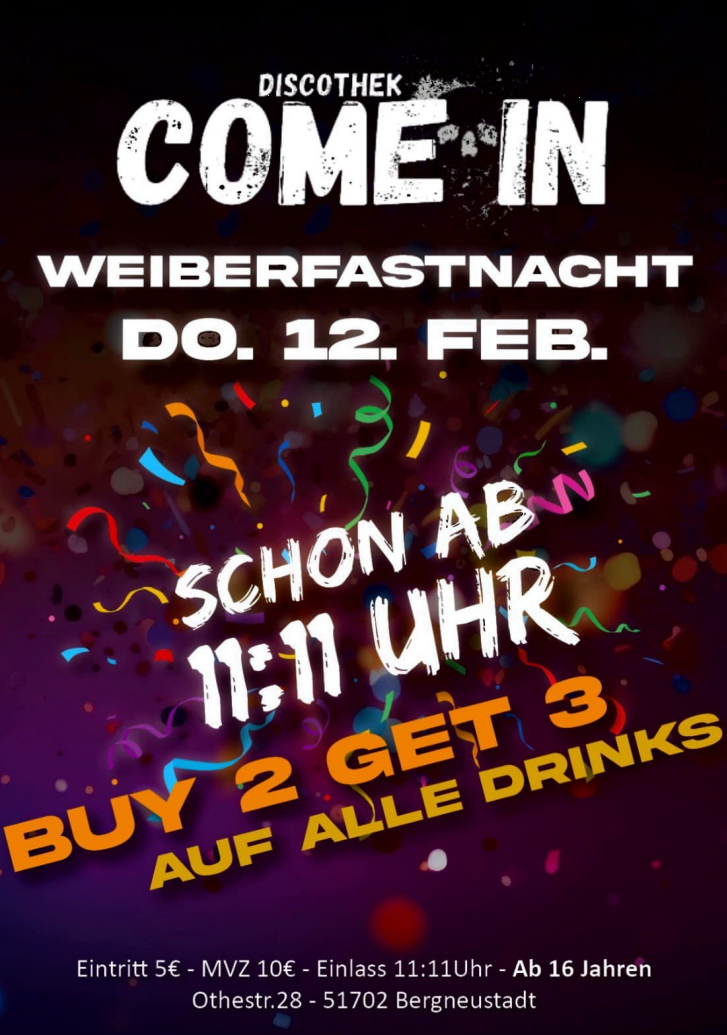 Weiberfastnacht Karneval in Love