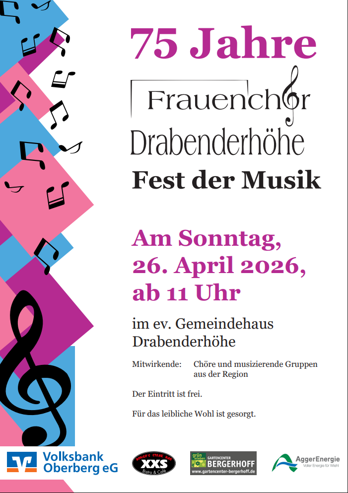 Offenes Musizieren und Singen - Jubiläumsfeier des Frauenchores Drabenderhöhe