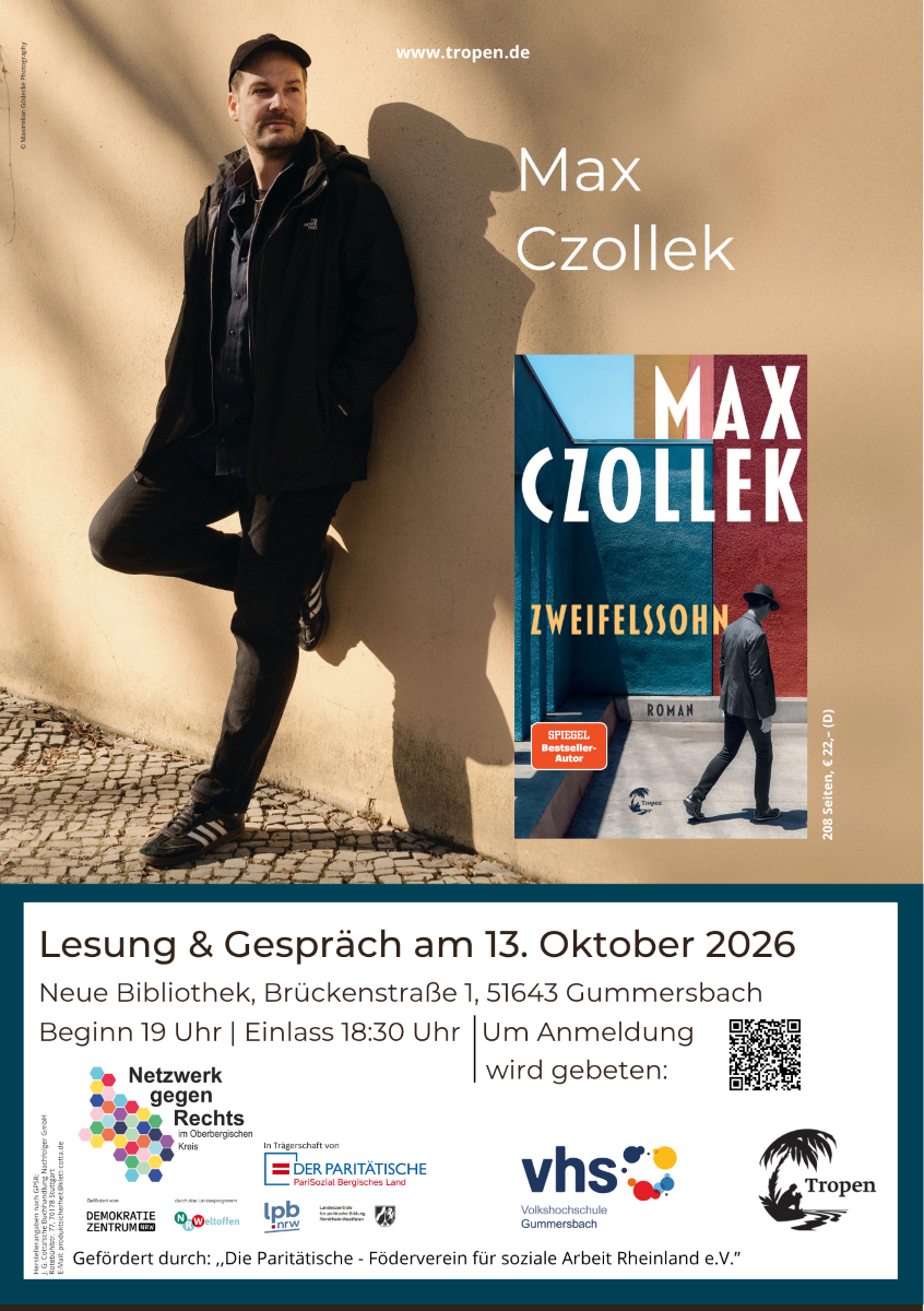 Lesung und Gespräch mit Max Czollek: "Zweifelssohn"